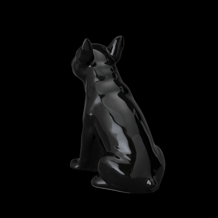 Ceramiczna urna dla zwierząt Buldog czarny połysk  (3).jpg