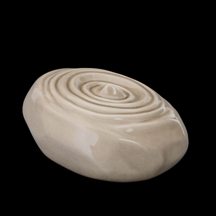 Ceramiczna urna Kropla czasu beżowo szara połysk  (3).jpg