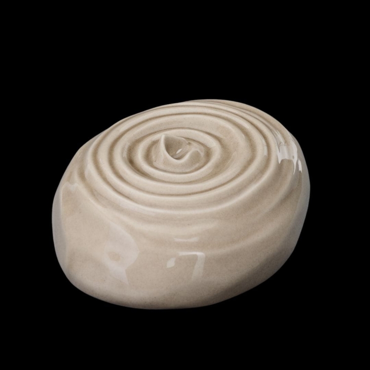 Ceramiczna urna Kropla czasu beżowo szara połysk  (4).jpg