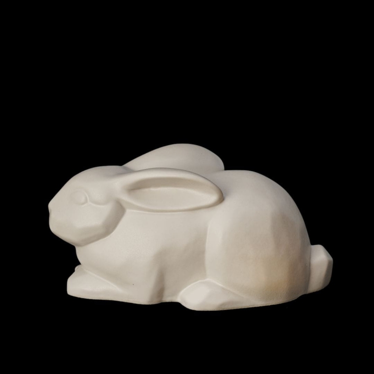 Ceramiczna urna dla zwierząt królik biały mat (3).jpg