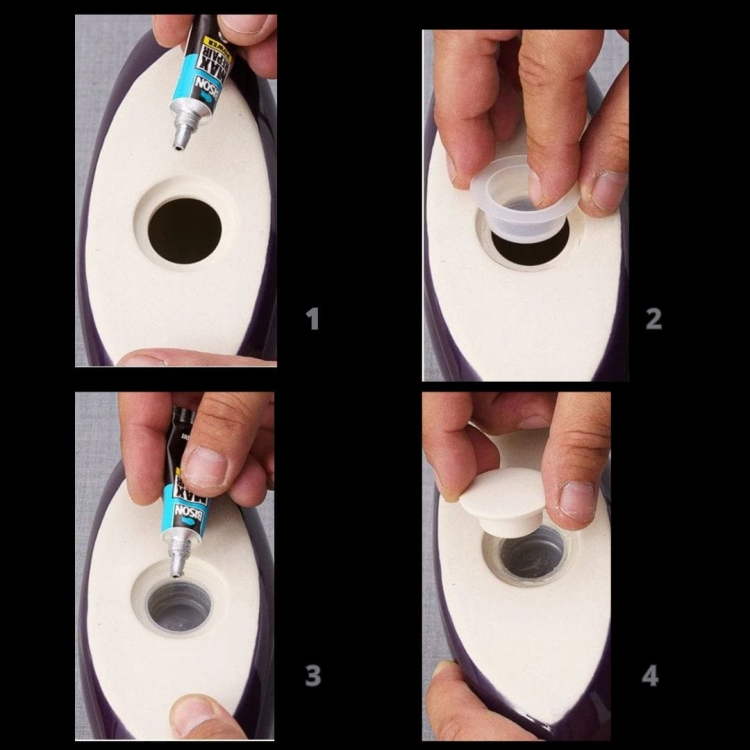 Ceramiczna urna dla zwierząt łapka z miejscem na świeczkę czarny połysk (1).jpg