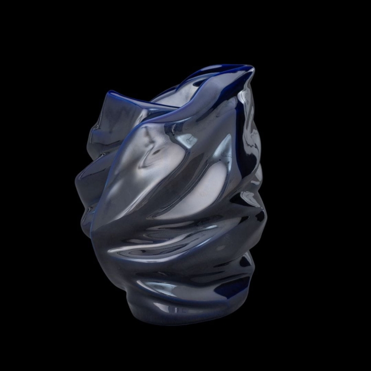 Ceramiczna urna z miejscem na świeczkę Płomień wspomnień kobaltowy metaliczny kolor (4).jpg