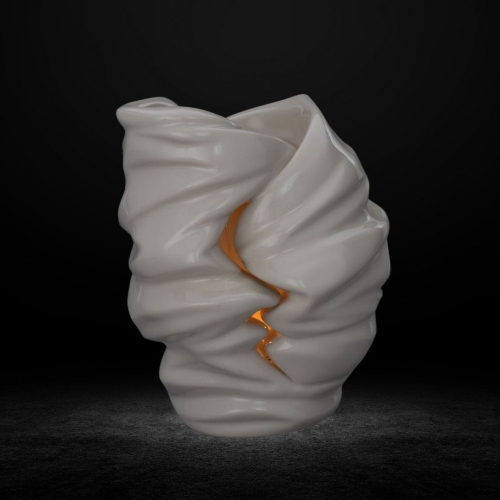 Ceramiczna urna z miejscem na świeczkę Płomień wspomnień bezbarwny połysk (5).jpg