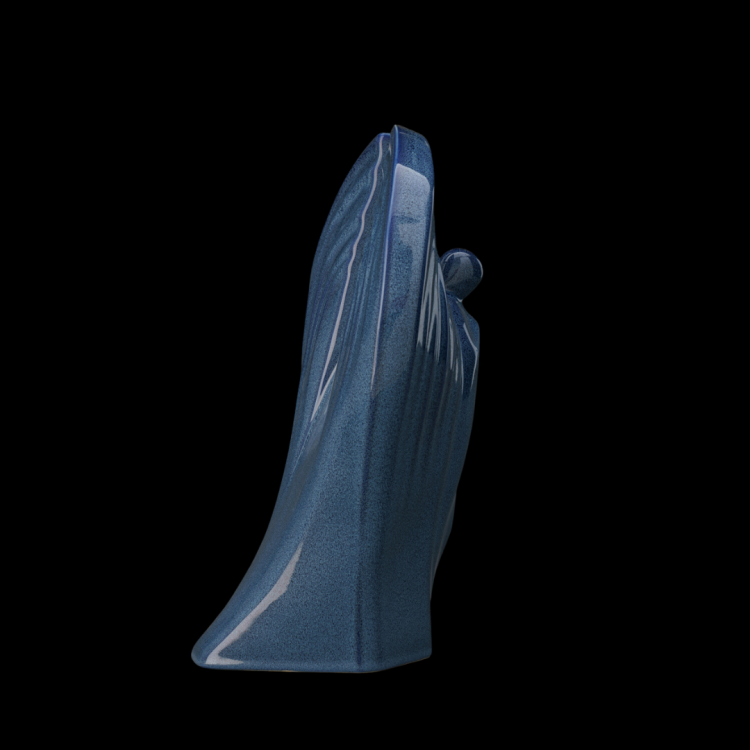 Ceramiczna urna Anioł niebieski melanż