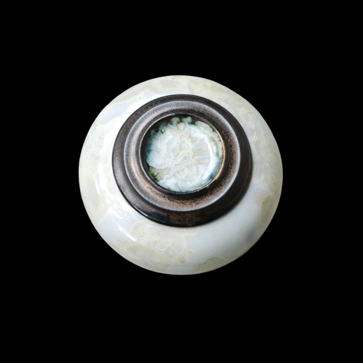 Lumea - Urna ceramiczna mała - jasne szkliwo krystaliczne - urna pamiątkowa