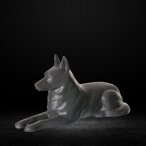 Owczarek szary mat (1).pngCeramiczna urna dla zwierząt - pies Owczarek - szary mat - urna dla psa