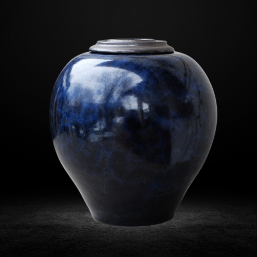 Lumea - Urna ceramiczna - granatowo czarne szkliwo krystaliczne (2).png