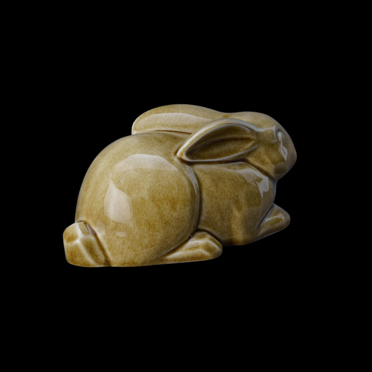 Ceramiczna urna dla zwierząt - Królik - ciemny piasek (1).png